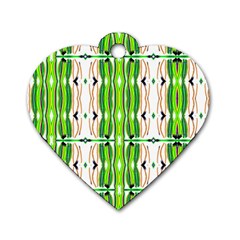 Cocoon Print Dog Tag Heart (two Sides) by ScottFreeArt