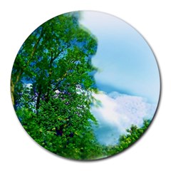 Airbrushed Sky Round Mousepads by Fractalsandkaleidoscopes