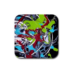Pussy Butterfly 1 3 Rubber Square Coaster (4 Pack)  by bestdesignintheworld