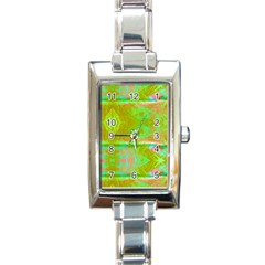 Tank Yellow  #scottfreeart N Green Purple Img 1589 Rectangle Italian Charm Watch by ScottFreeArt