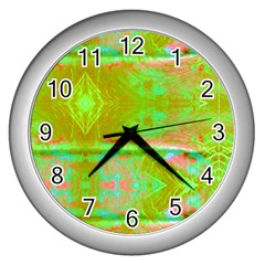 Tank Yellow  #scottfreeart N Green Purple Img 1589 Wall Clock (silver)