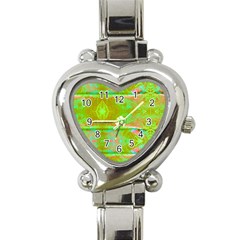 Tank Yellow  #scottfreeart N Green Purple Img 1589 Heart Italian Charm Watch by ScottFreeArt