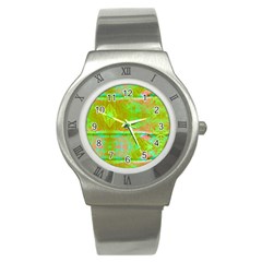 Tank Yellow  #scottfreeart N Green Purple Img 1589 Stainless Steel Watch by ScottFreeArt