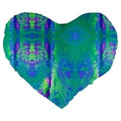 Tank Blue  #scottfreear T= N Green Purple Img 1589 Large 19  Premium Flano Heart Shape Cushions by ScottFreeArt