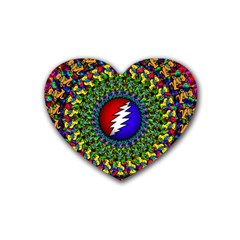 Grateful Dead Rubber Coaster (heart)  by Sapixe