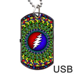 Grateful Dead Dog Tag Usb Flash (two Sides) by Sapixe