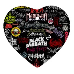 Metal Bands College Ornament (heart)