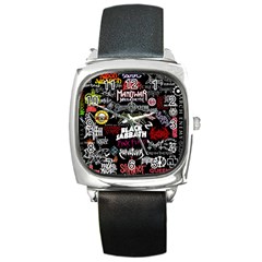 Metal Bands College Square Metal Watch