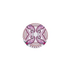 Pink Flower Cartoon 1  Mini Buttons