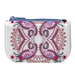 Pink Flower Cartoon Large Coin Purse