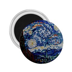 Mosaic Art Vincent Van Gogh s Starry Night 2.25  Magnets