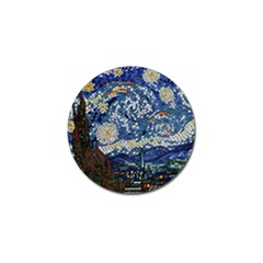 Mosaic Art Vincent Van Gogh s Starry Night Golf Ball Marker (10 pack)