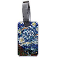 Mosaic Art Vincent Van Gogh s Starry Night Luggage Tag (two sides)