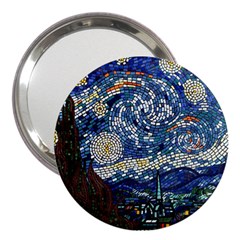 Mosaic Art Vincent Van Gogh s Starry Night 3  Handbag Mirrors