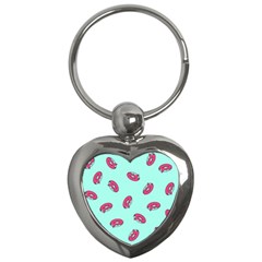 Donuts Pattern Food Colourful Key Chain (heart)