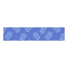 Leaves Ferns Blue Pattern Velvet Scrunchie by Vaneshart