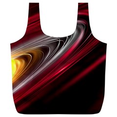 Circle Background Red Dark Bokeh Full Print Recycle Bag (XL)