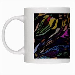 Background Drawing Colorful Pattern White Mugs