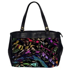 Background Drawing Colorful Pattern Oversize Office Handbag (2 Sides)