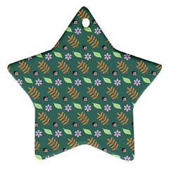 Nature Pattern Spring Green Ornament (star)