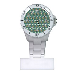 Nature Pattern Spring Green Plastic Nurses Watch