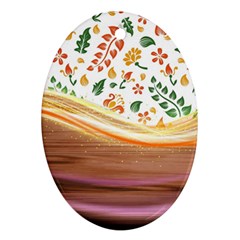 Floral Background Abstract Pattern Ornament (oval)