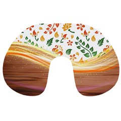 Floral Background Abstract Pattern Travel Neck Pillow