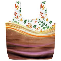 Floral Background Abstract Pattern Full Print Recycle Bag (xxl) by Vaneshart