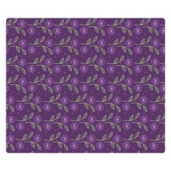Flowers Violet Decorative Pattern Double Sided Flano Blanket (small) 