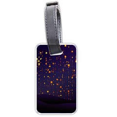 Christmas Background Star Luggage Tag (one Side)