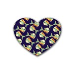 Fish Background Abstract Animal Heart Coaster (4 pack)  Front