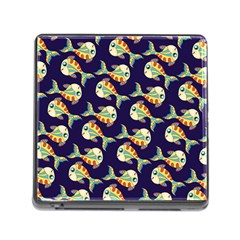 Fish Background Abstract Animal Memory Card Reader (square 5 Slot)