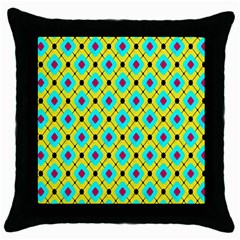 Pattern Tiles Square Design Modern Throw Pillow Case (black)