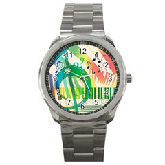 Music Piano Treble Clef Clef Sport Metal Watch by Vaneshart