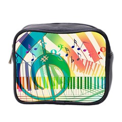 Music Piano Treble Clef Clef Mini Toiletries Bag (two Sides)