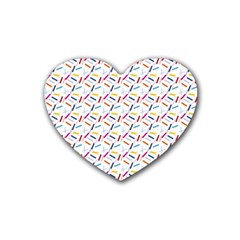 Sprinkles Flat Design Patter Food Heart Coaster (4 Pack)  by Vaneshart