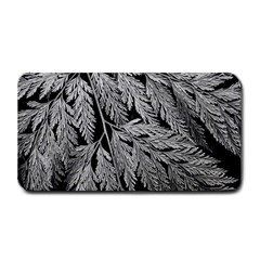 Fern Leaves Foliage Black And White Medium Bar Mats by Vaneshart