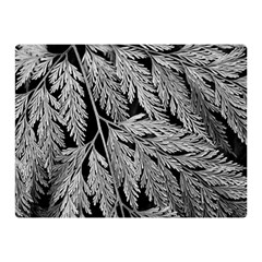 Fern Leaves Foliage Black And White Double Sided Flano Blanket (mini) 