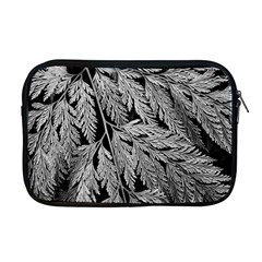 Fern Leaves Foliage Black And White Apple Macbook Pro 17  Zipper Case