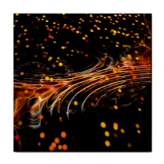 Abstract Background Particles Wave Tile Coaster