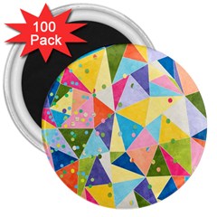 Abstract Background Colorful 3  Magnets (100 Pack)