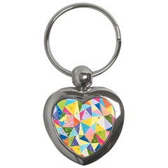 Abstract Background Colorful Key Chain (heart) by Vaneshart