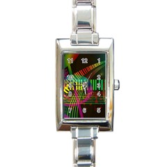 Music Piano Treble Clef Clef Rectangle Italian Charm Watch by Vaneshart