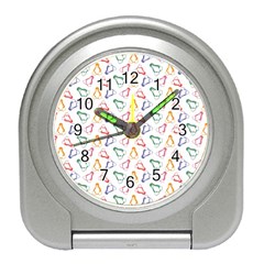 Linux Kernel Penguin Pattern Logo Travel Alarm Clock by Vaneshart