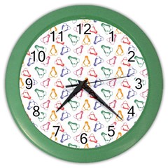 Linux Kernel Penguin Pattern Logo Color Wall Clock by Vaneshart