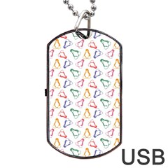 Linux Kernel Penguin Pattern Logo Dog Tag Usb Flash (one Side)