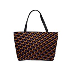 Abstract Orange Geometric Pattern Classic Shoulder Handbag by Vaneshart