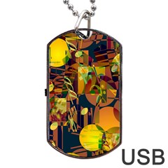 Background Abstract Texture Pattern Dog Tag Usb Flash (two Sides)