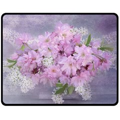 Nature Landscape Cherry Blossoms Double Sided Fleece Blanket (medium)  by Vaneshart