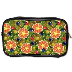 Fruit Star Blueberry Cherry Leaf Toiletries Bag (one Side)